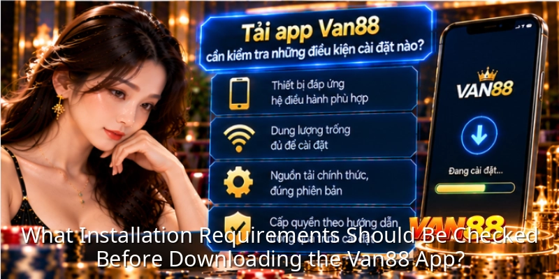 What Installation Requirements Should Be Checked Before Downloading the Van88 App?